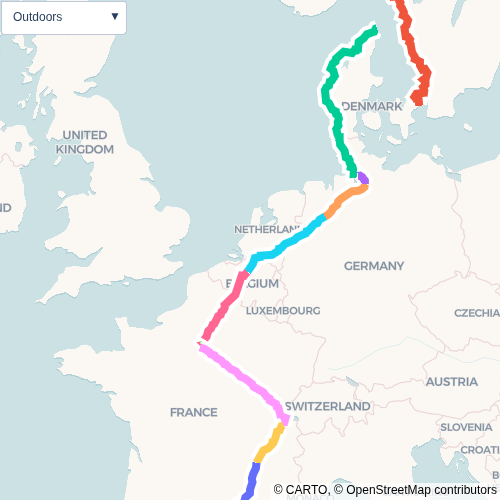Europe - north to south